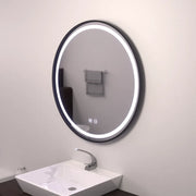 Specchio rotondo a LED 60 cm, Lucea Touch, sistema antiappannamento, specchio da bagno dimmerabile con LED e antiappannamento Titolo predefinito Alessandro Design