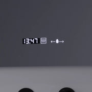 Specchio rettangolare a LED, 80x60 cm, Precision MotionGlow Marcello, sistema antiappannamento, orologio e termometro, lente d'ingrandimento cosmetica, specchi Marcello dimmerabili Titolo predefinito Alessandro Design