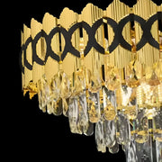 Lampadario di cristallo Evangeline Oro Nero 10XE14 Lampadario di cristallo regolabile in altezza Titolo predefinito Alessandro Design