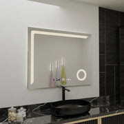 Oglinda LED Rectangulara, 100x80cm, Precision MotionGlow Marcello, Sistem Dezaburire, Ceas & Termometru, Lupa Cosmetica, Dimabila Oglinzi Marcello Default Title Alessandro Design