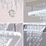 Alberico Lampadario LED Quadrato, 17W, Luce Fredda/Calda/Neutra, Cristallo, Cromo Lucido Lampadari Moderni Titolo predefinito Alessandro Design