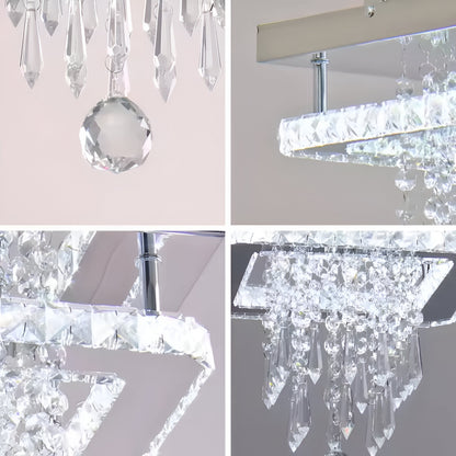 Alberico Lampadario LED Quadrato, 17W, Luce Fredda/Calda/Neutra, Cristallo, Cromo Lucido Lampadari Moderni Titolo predefinito Alessandro Design