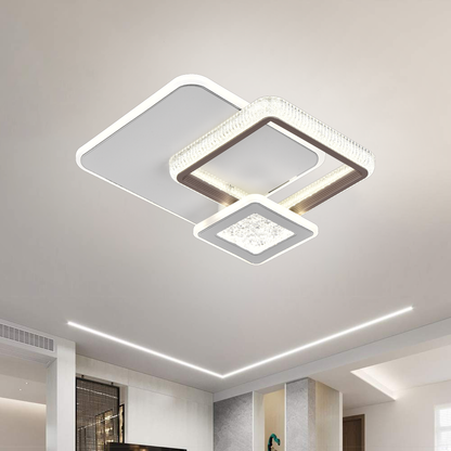 Lampadario LED NYXORA 51W, 3 Quadrati, Luce Fredda/Calda/Neutra, Lampadari LED Bianchi Titolo predefinito Alessandro Design