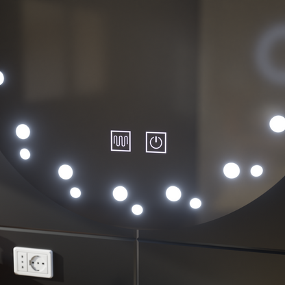 Specchio LED Touch Ivory Demist System 50X50cm Specchi Korman E Titolo predefinito Alessandro Design