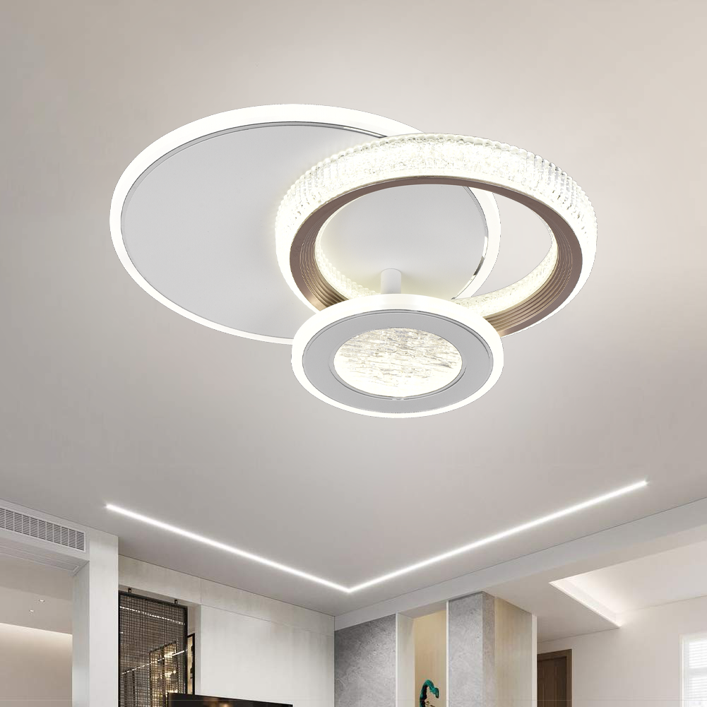 Lampadario LED NYXORA 44W, 3 Cerchi, Luce Fredda/Calda/Neutra, Lampadari LED Bianchi Titolo predefinito Alessandro Design