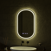 Specchio LED Touch ONIRA Sistema Defog, Orologio e Temperatura 50x80 cm Specchi Korman S Titolo predefinito Alessandro Design