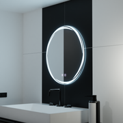 Specchio rotondo a LED 60 cm, Spirallus Touch, sistema Demister, specchi dimmerabili Korman E Titolo predefinito Alessandro Design