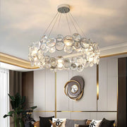 Lampadario in cristallo Angelica 6XE14 Argento, diametro 49 cm, altezza regolabile Lampadari moderni Titolo predefinito Alessandro Design