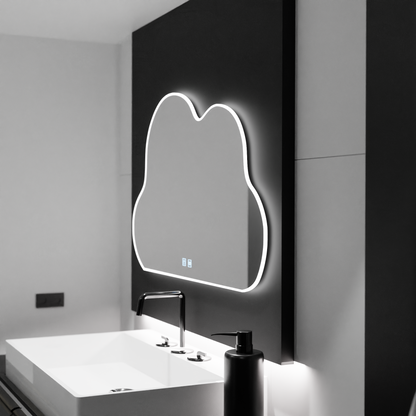 Specchio Cloud LED 60x40cm, Nuvola Touch, Sistema Demister, Specchi Dimmerabili Korman E Titolo predefinito Alessandro Design