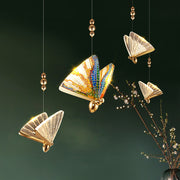 Lampada a sospensione LED a farfalla in acrilico 9W, luce calda/neutra/fredda 3000K/4000K/6000K, oro, metallo e acrilico, lampadari a LED regolabili in altezza Titolo predefinito Alessandro Design