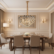 Candelabru Cristal Magno 11xE14, Diametru 60cm, Auriu Lucios, Inaltime Reglabila, Metal si Cristal Candelabre Cristal Default Title Alessandro Design