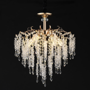Candelabru Cristal STROZZI Eleganza 5xE14, Diametru 50cm, Auriu Candelabre Cristal Default Title Alessandro Design