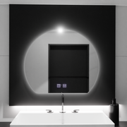 Specchio LED mezzaluna, 60x54, Soluna Touch, Sistema Demister, Specchi Dimmerabili Korman E Titolo predefinito Alessandro Design