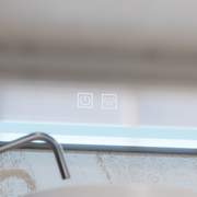 Specchio rettangolare a LED 100x65 cm EDGE Touch Demister System, specchi con cornice nera Korman E Titolo predefinito Alessandro Design