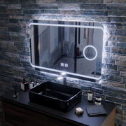 Specchio LED E30S/65X45, Funzione Touch e Disappannamento, Luce Cosmetica, 65x45cm, Luce Fredda 6000K Specchi Korman E Titolo predefinito Alessandro Design