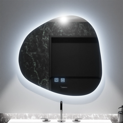Specchio organico a LED 60x60 cm, Duna Touch, sistema Demister, dimmerabile