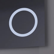 Specchio rettangolare a LED, 80x60 cm, Precision MotionGlow Marcello, sistema antiappannamento, orologio e termometro, lente d'ingrandimento cosmetica, specchi Marcello dimmerabili Titolo predefinito Alessandro Design