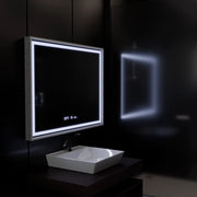 Oglinda LED Rectangulara, 120x80cm, Verite Imperial Silver Motion Glow Marcello, Sistem Dezaburire, Ceas & Termometru, Dimabila Oglinzi Marcello Default Title Alessandro Design