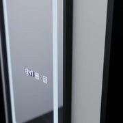 Specchio rettangolare a LED, 60x150 cm, sensore radar Bianca Marcello, sistema antiappannamento, orologio e termometro, Dimabila, Dressing Couture Dressing Mirrors Titolo predefinito Alessandro Design