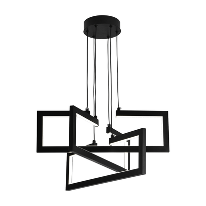 Lustra LED cu telecomanda ,Suspendata 71W, 3 Elemente, lumina Rece/Calda/Neutra, Dimabila, Inaltime Reglabila, Negru Lustre LED cu Telecomanda Default Title Alessandro Design