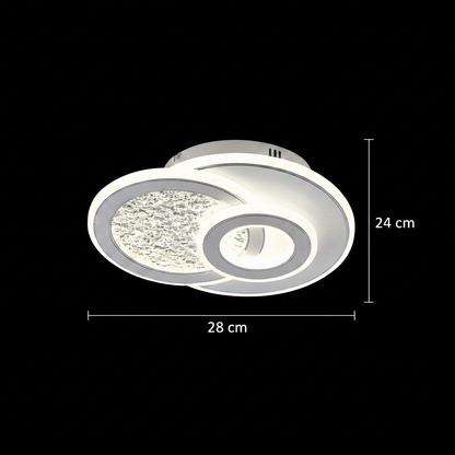 KOMPACTO Lampadario LED 47W, 3 Cerchi, Luce Fredda/Calda/Neutra, Lampadari LED Bianchi Titolo predefinito Alessandro Design