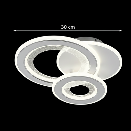 Lampadario LED 53W, 3 Cerchi, Luce Fredda/Calda/Neutra, Lampadari LED Bianchi Titolo predefinito Alessandro Design