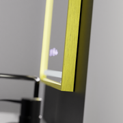 Specchio rettangolare a LED, 50x70 cm, Verite Royale Gold Motion Glow Marcello, sistema antiappannamento, orologio e termometro, specchi dimmerabili Marcello Titolo predefinito Alessandro Design