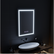 MODENA LED Touch Mirror Sistema Antiappannamento, Orologio e Temperatura 60x80 cm Korman S Specchi Titolo predefinito Alessandro Design
