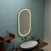 Oglinda LED Touch Impora Sistem Dezaburire 50x80 cm Rama Rose Gold Oglinzi Korman E Default Title Alessandro Design