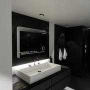 Oglinda LED Rectangulara, 80x60cm, Harmonie MotionGlow Marcello, Sistem Dezaburire, Termometru si Ceas, Lupa Cosmetica, Dimabila Oglinzi Marcello Default Title Alessandro Design