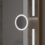 Specchio LED MotionGlow Sofia sensore con funzione antiappannamento Termometro Orologio 110x65 cm Luce Calda/Fredda/Neutra Dimmerabile, Cornice Oro Rosa, Collezione Marcello Funghi Marcello Specchi Titolo predefinito Alessandro Design