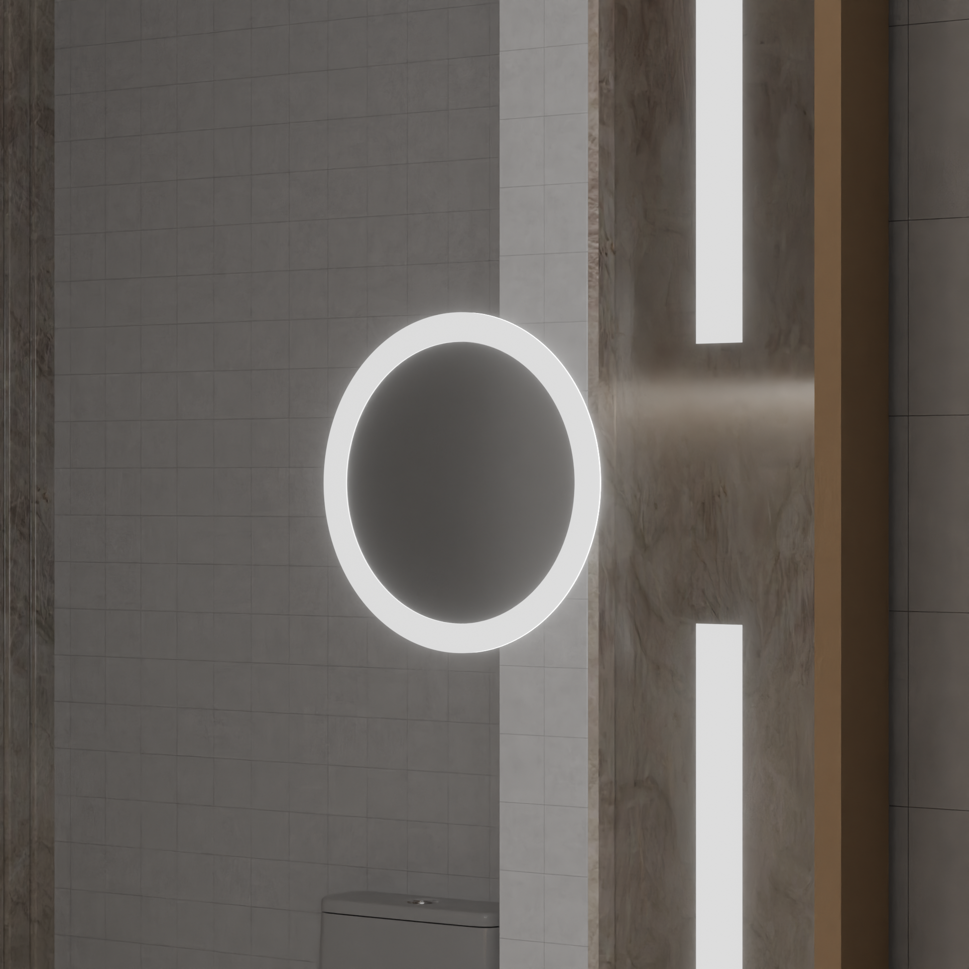 Specchio LED MotionGlow Sofia sensore con funzione antiappannamento Termometro Orologio 110x65 cm Luce Calda/Fredda/Neutra Dimmerabile, Cornice Oro Rosa, Collezione Marcello Funghi Marcello Specchi Titolo predefinito Alessandro Design