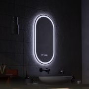 Specchio LED Touch ONIRA Sistema Defog, Orologio e Temperatura 50x80 cm Specchi Korman S Titolo predefinito Alessandro Design