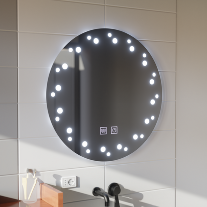 Specchio Touch Ivory LED, Sistema Demister, Diametro 60cm, Luce Fredda 6000K Korman Mirrors E Titolo predefinito Alessandro Design
