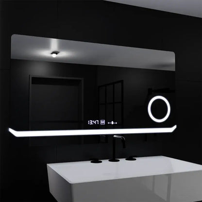 Oglinda LED Rectangulara, 80x60cm, Definition MotionGlow Marcello, Sistem Dezaburire, Ceas & Termometru, Lupa Cosmetica, Dimabila Oglinzi Marcello Default Title Alessandro Design