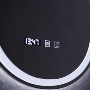 Specchio LED Touch ONIRA Sistema Defog, Orologio e Temperatura 50x80 cm Specchi Korman S Titolo predefinito Alessandro Design