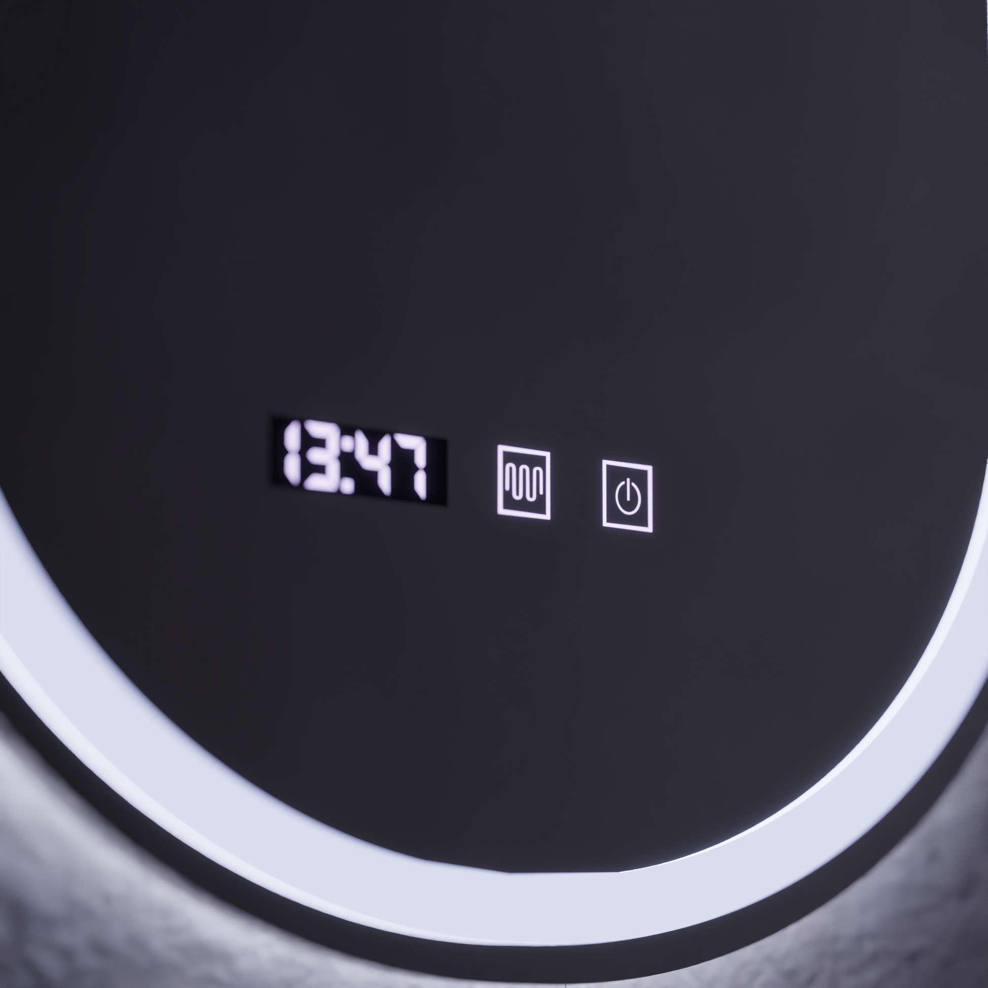 Specchio LED Touch ONIRA Sistema Defog, Orologio e Temperatura 50x80 cm Specchi Korman S Titolo predefinito Alessandro Design