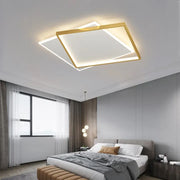 Lampadario LED con telecomando SOLARA 66W, 2 Quadrati, Luce Fredda/Calda/Neutra, Dimmerabile, Lampadari LED con Telecomando Bianco Oro Titolo predefinito Alessandro Design