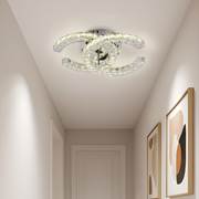 Lampadario LED con telecomando e cristallo SHIA 27,1W, 2 Cerchi, Luce Fredda/Calda/Neutra, Dimmerabile, Cromo Lucido Lampadari LED con Telecomando Titolo predefinito Alessandro Design
