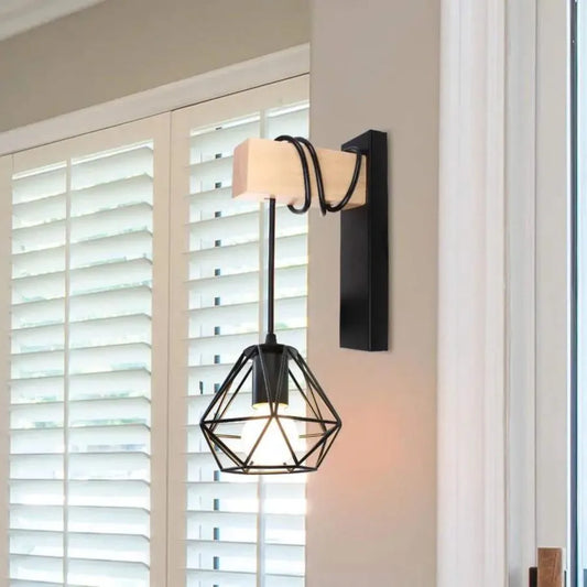 Lampada da parete Audrey 1x E27 Nero Marrone Lampade da parete per interni Titolo predefinito Alessandro Design