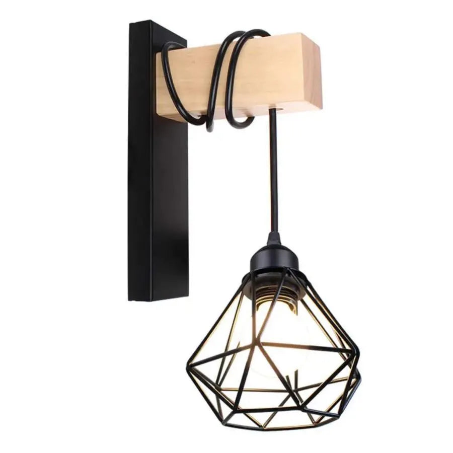 Lampada da parete Audrey 1x E27 Nero Marrone Lampade da parete per interni Titolo predefinito Alessandro Design