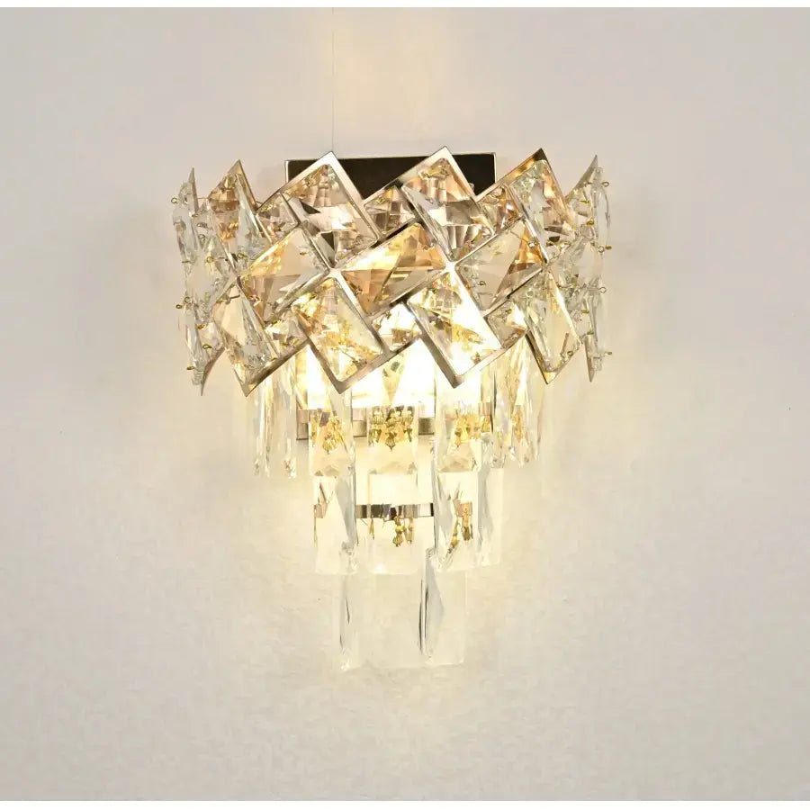 WINDSOR Lampada da parete Cristal, 2x E14, Oro Lampada da parete per interni Titolo predefinito Alessandro Design