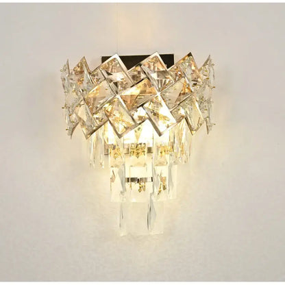 WINDSOR Lampada da parete Cristal, 2x E14, Oro Lampada da parete per interni Titolo predefinito Alessandro Design