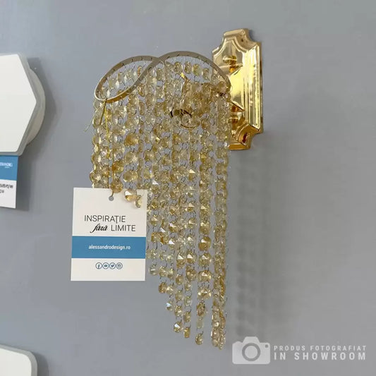 Lampada da parete Cristal Ander 1xE14 Oro Lampada da parete per interni Titolo predefinito Alessandro Design