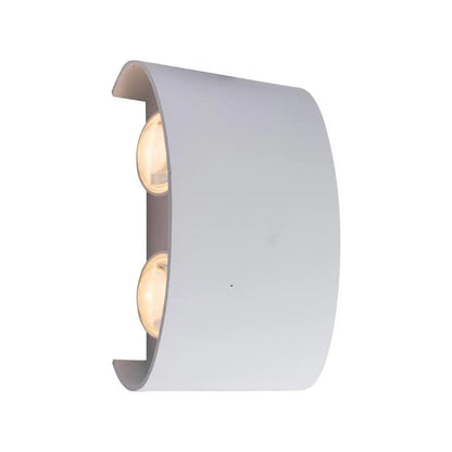 Fantas Lampada da Parete a LED per Interni ed Esterni, 4 Sorgenti x 1W, IP65, Metallizzato, Bianco, 3000K Lampada da Parete per Esterno Titolo predefinito Alessandro Design