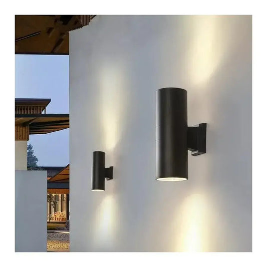 Lampada da parete per esterno Valeria, 2xGU10, Nero, Metallo e Vetro Lampada da parete per esterno Titolo predefinito Alessandro Design