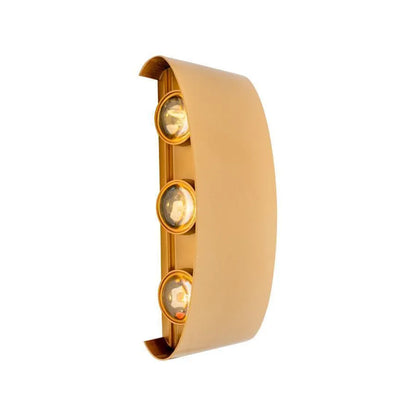 Fantas Lampada da Parete LED per Esterno e Interno, 6 Sorgenti x 1W, IP65, Metallizzato, Oro, 3000K Lampade da Parete per Esterno Titolo predefinito Alessandro Design