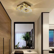 Lampadario LED in cristallo JEREMIAH 48W, 2 Quadrati, Luce Fredda/Calda/Neutra, Lampadari LED Cromo Lucido Titolo predefinito Alessandro Design