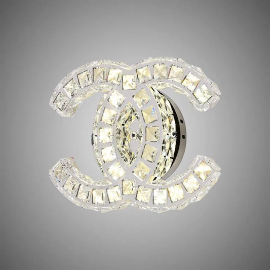 Lampada da parete a LED in cristallo YANIRA 28W, luce fredda/calda/neutra, cromo lucido LED cristallo Titolo predefinito Alessandro Design