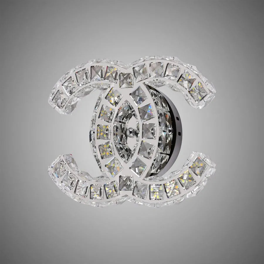 Lampada da parete a LED in cristallo YANIRA 28W, luce fredda/calda/neutra, cromo lucido LED cristallo Titolo predefinito Alessandro Design